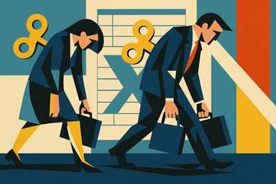 Burned-out Excel users trudge off to another day of work.